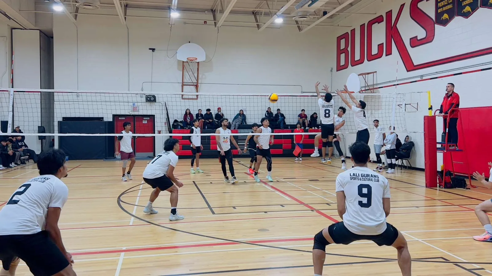 Volleyball players and supporters