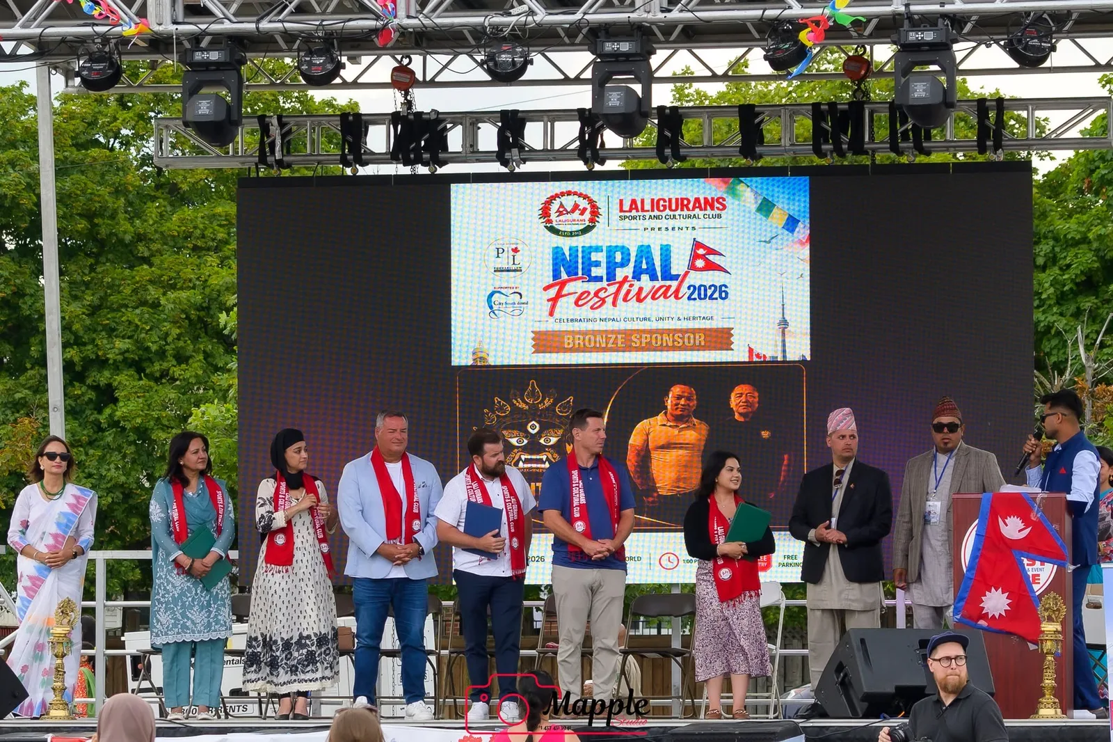 Participants on the Nepal Festival stage